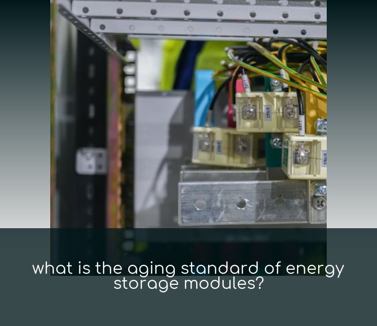what is the aging standard of energy storage modules?