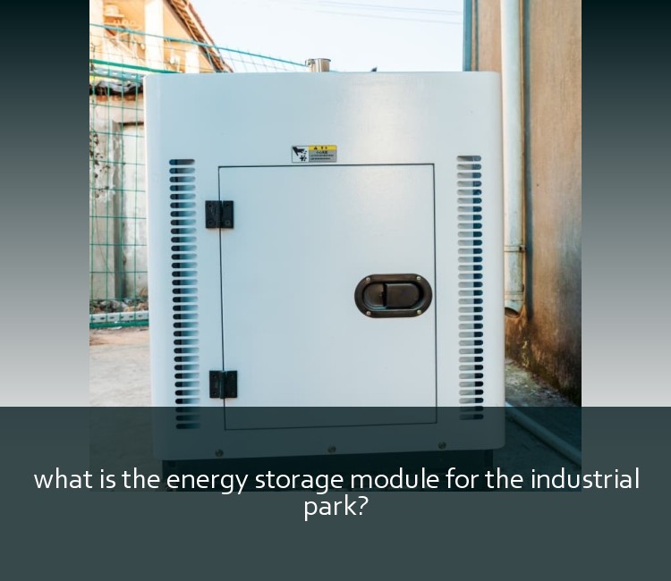 what is the energy storage module for the industrial park?