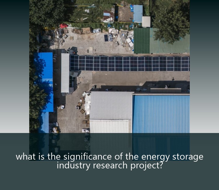 what is the significance of the energy storage industry research project?