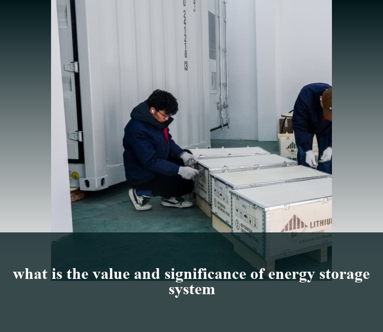 what is the value and significance of energy storage system