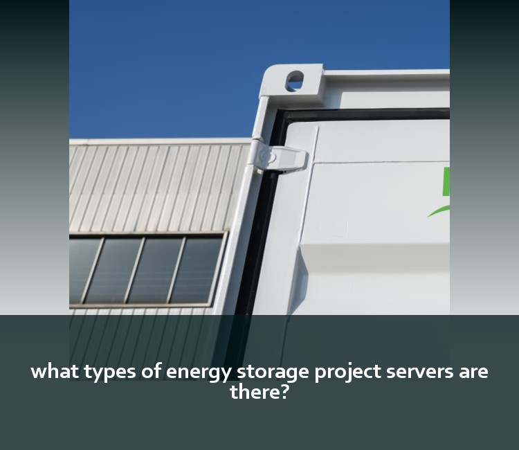 what types of energy storage project servers are there?