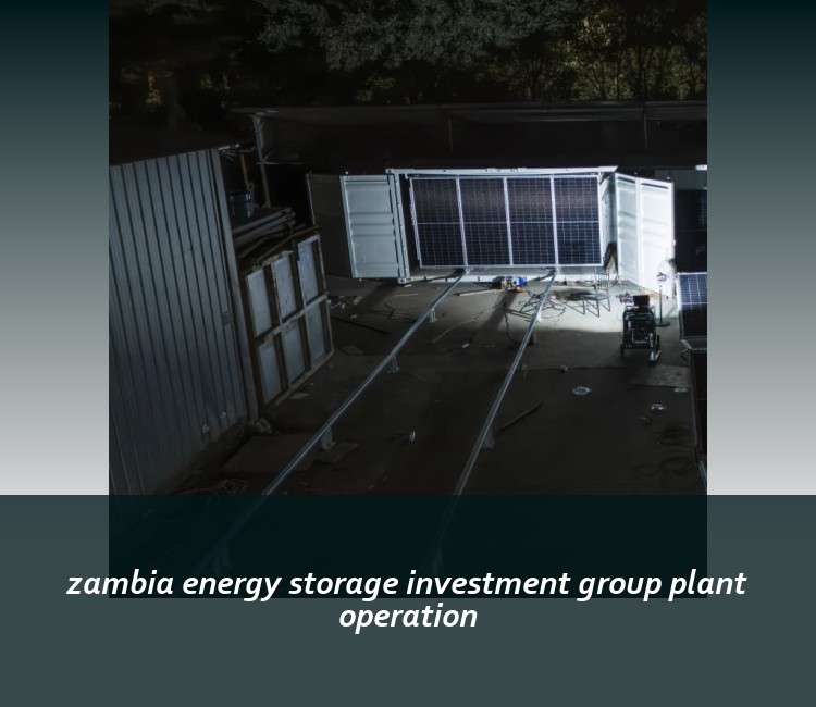 zambia energy storage investment group plant operation